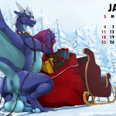 dimitri (anthrodragon) (christmas, mythology) created by ishiru