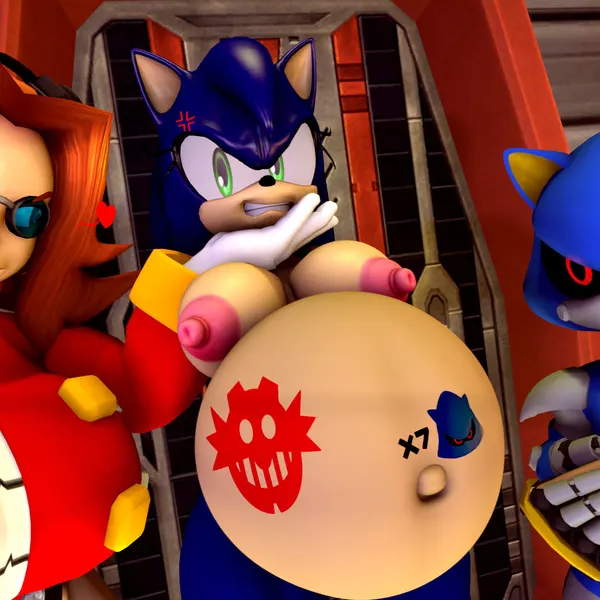 dr. eggma'am, dr. eggman, metal sonic (sega, sonic the hedgehog (series)) created by boiboi9999