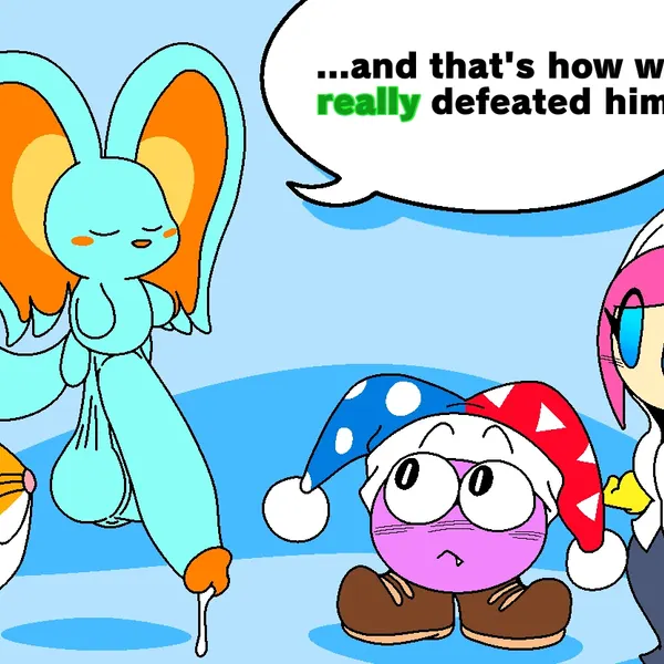 elfilin, marx (kirby), rick (kirby) (kirby (series), kirby and the forgotten land) created by chaosarts