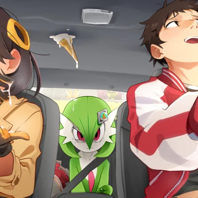 emma (pokemon), the joker, yugo's gardevoir (batman (series), dc comics) created by khyleri