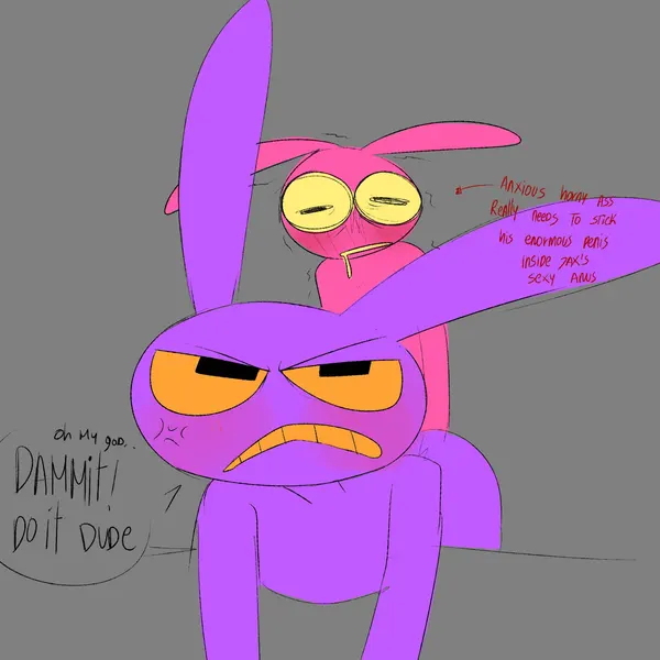 evil jax (tadc), jax (tadc) (glitch productions, the amazing digital circus) created by karnthud