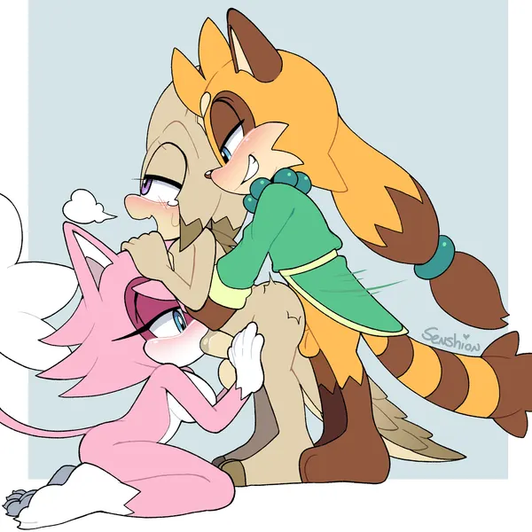fan character, maru the red panda, sensh the cat (sega, sonic the hedgehog (series)) created by senshion