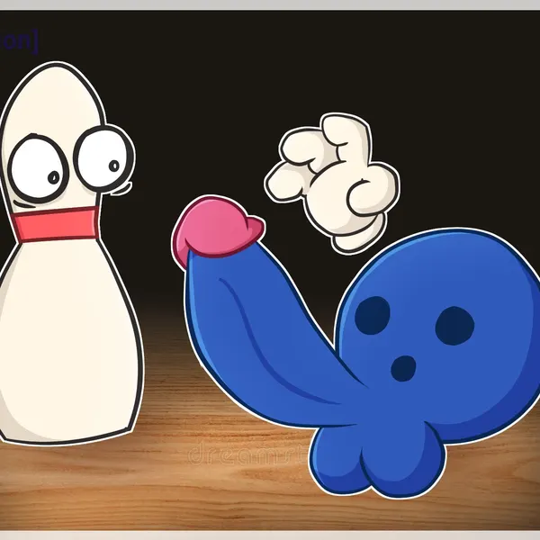 fuckable pin, horny blue bowlingball (wyer bowling (meme)) created by tunemon
