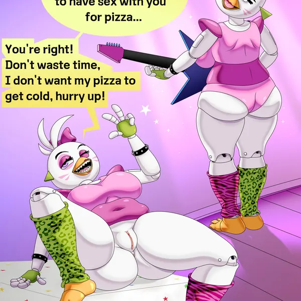 glamrock chica (five nights at freddy's, five nights at freddy's: security breach) created by artidemonboy