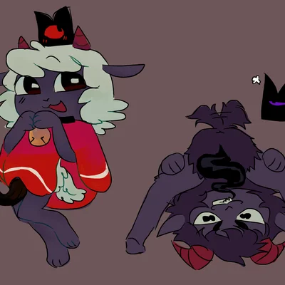 goat (cult of the lamb), lamb (cult of the lamb), purple crown (cult of the lamb) (cult of the lamb, massive monster (studio)) created by artienvy