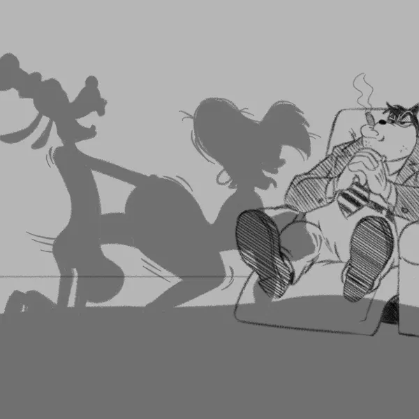 goofy (disney), peg pete, pete (disney) (disney, goof troop) created by kingjion