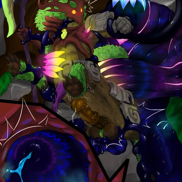 hecarim (lol), zac (lol) (league of legends, riot games) created by vithanaeko
