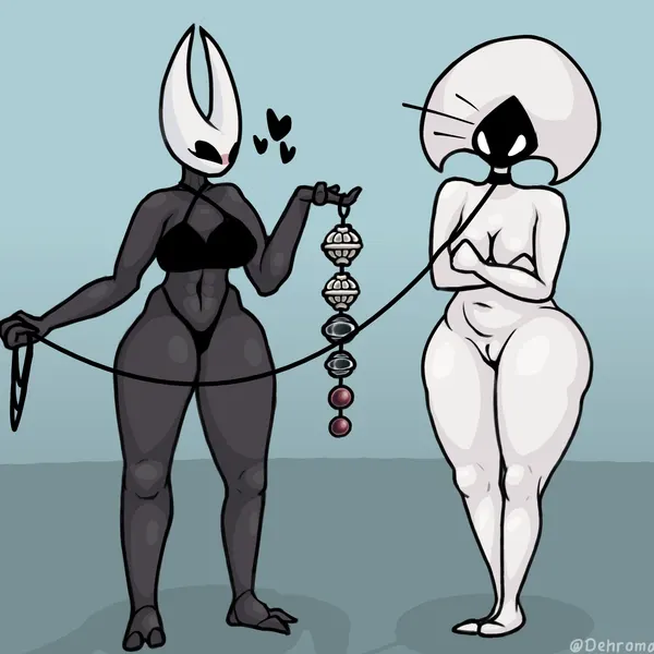 hornet (hollow knight), lace (hollow knight: silksong) (hollow knight: silksong, hollow knight (franchise)) created by dehromansfw