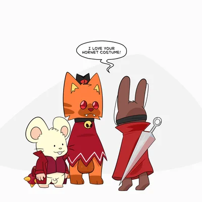 hornet (hollow knight), mina (mina the hollower), oxynard (cult of the lamb, hollow knight (franchise)) created by crushpepper