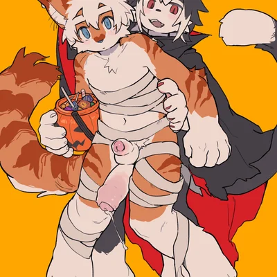 hu ku li (milkybot), mika (mikanishi) (halloween) created by milkybot