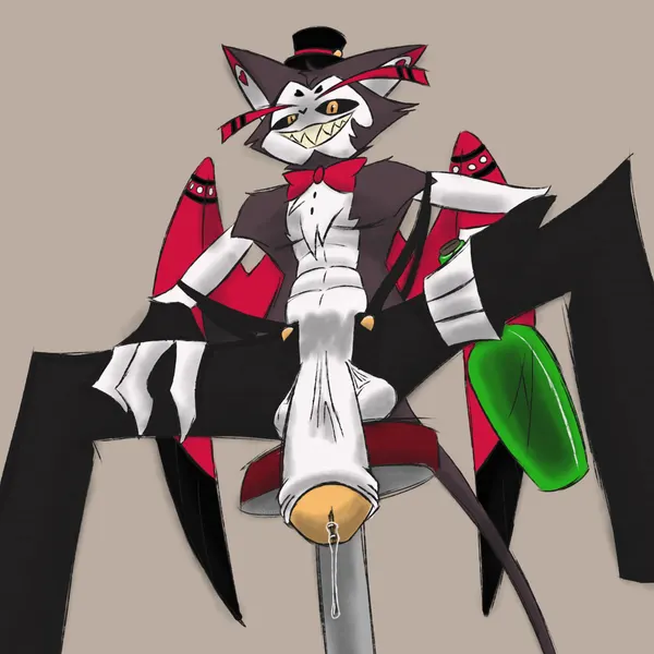 husk (hazbin hotel) (hazbin hotel, hellaverse) created by detrefle13