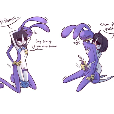 jax (tadc), pomni (tadc) (glitch productions, the amazing digital circus) created by screaming alice