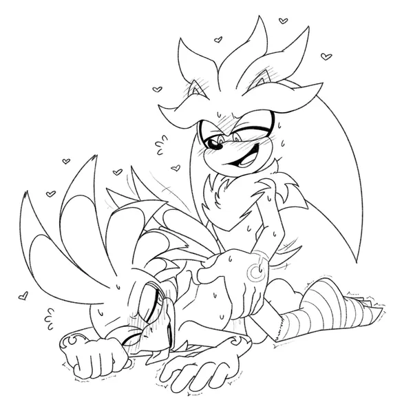 jet the hawk, silver the hedgehog (sega, sonic riders) created by shenadical
