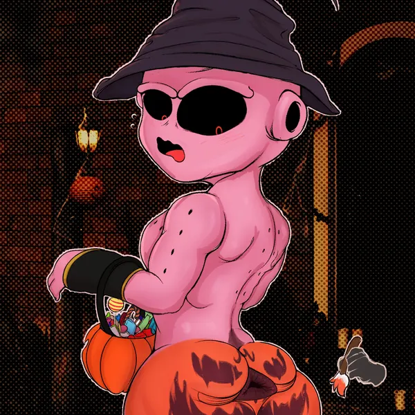 kid buu, majin buu (dragon ball, dragon ball z) created by madnessdog700