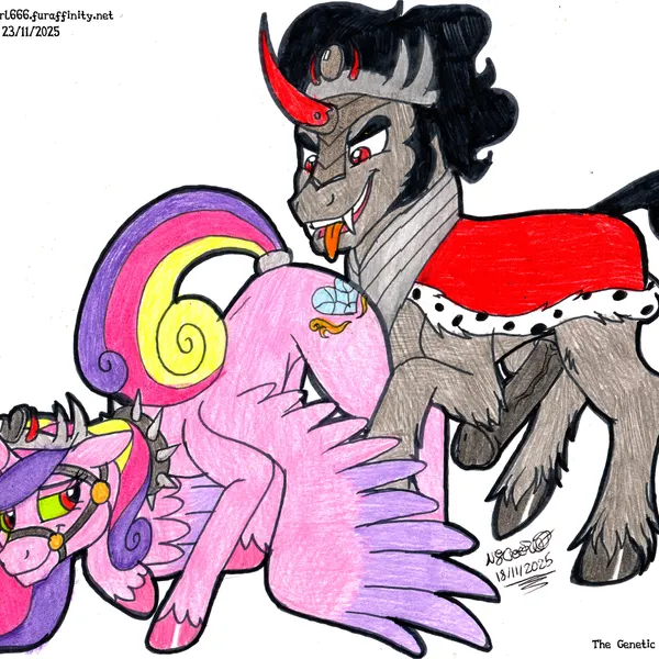 king sombra (mlp), princess cadance (mlp) (friendship is magic, hasbro) created by artistnjc