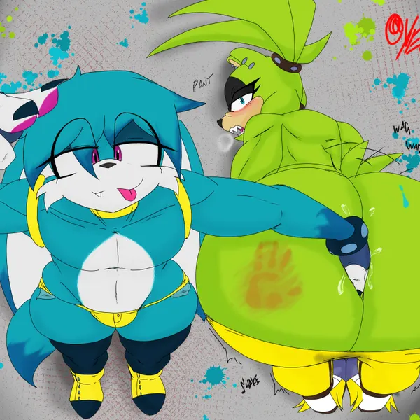 kitsunami the fennec, surge the tenrec (idw publishing, sega) created by yeena03