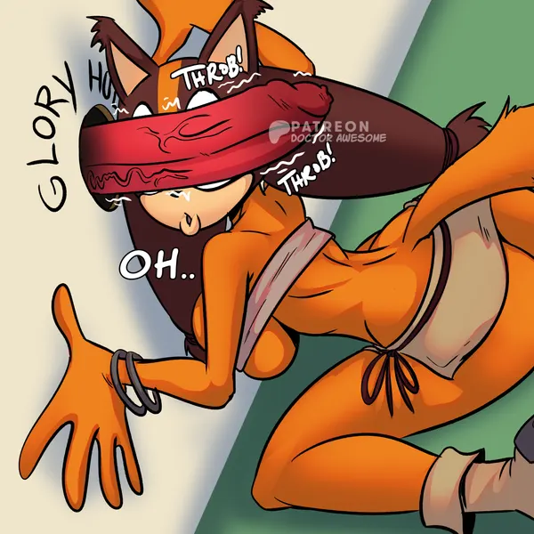 knuckles the echidna, sticks the jungle badger (can't see the haters, patreon) created by doctor awesome