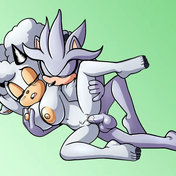 lanolin the sheep (sonic), silver the hedgehog (idw publishing, sega) created by fourssss