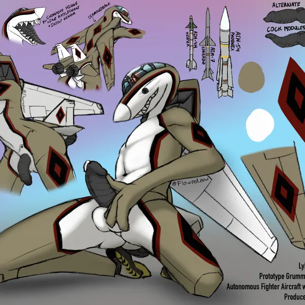 lyka (aeromorph) (f-14, f-14 tomcat) created by russy (artist)