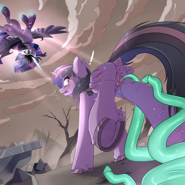 midnight sparkle (eg), twilight sparkle (mlp) (equestria girls, friendship is magic) created by dan yuris