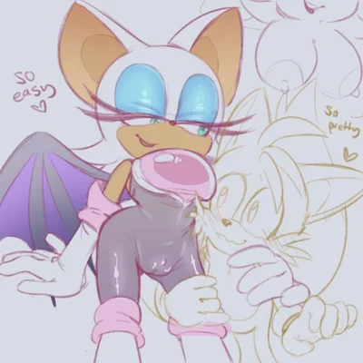 miles prower, rouge the bat (sega, sonic the hedgehog (series)) created by funkiepoop