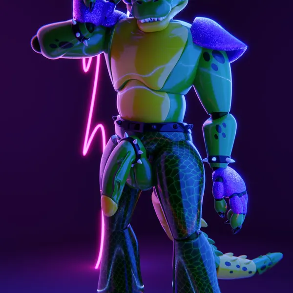 montgomery gator (five nights at freddy's, five nights at freddy's: security breach) created by vincead
