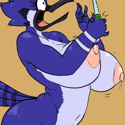 mordecai (regular show) (cartoon network, regular show) created by fakeryway