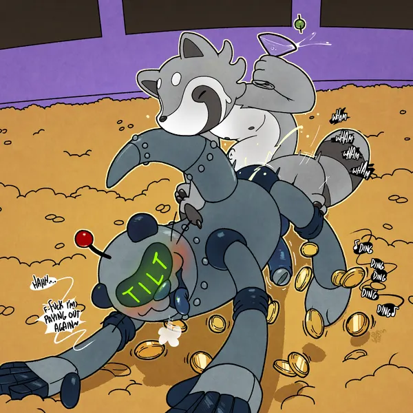 owner (raccoin), r.o.b.o.t.t.e.r. (cookie haus) (cookie haus, jackbox games) created by argon vile