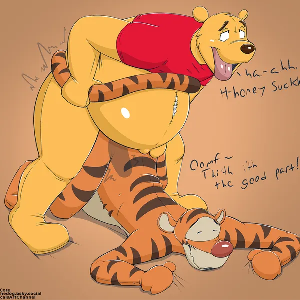 pooh bear, tigger (disney, winnie the pooh (franchise)) created by pascal (artist)