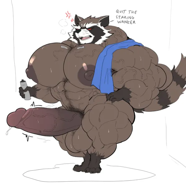 rocket raccoon (guardians of the galaxy, marvel) created by majestictweive, neonavis