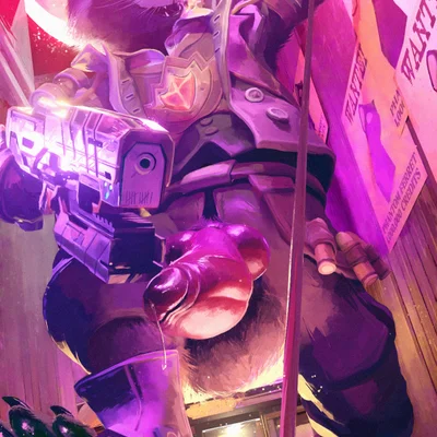 rocket raccoon (guardians of the galaxy, marvel) created by sidekick