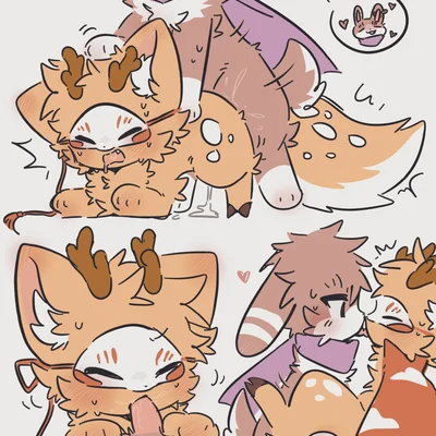 sibuxiang the deer (fabulous beasts), tuye (fabulous beasts) (asian mythology, chinese mythology) created by coriander303