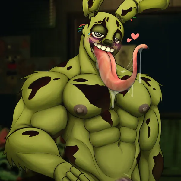 springtrap (fnaf) (five nights at freddy's, five nights at freddy's 3) created by led owo