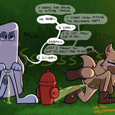 tangle the lemur, whisper the wolf (halloween, idw publishing) created by theenfman, thepnfman