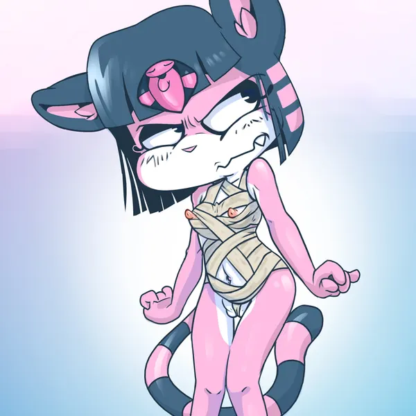 aeris (vg cats), ankha (animal crossing) (animal crossing, nintendo) created by scott ramsoomair, vglewds