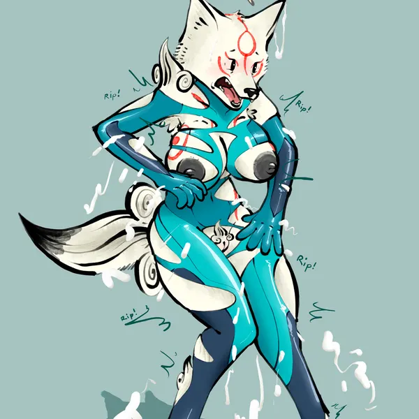 amaterasu (okami), samus aran (capcom, metroid) created by half dime