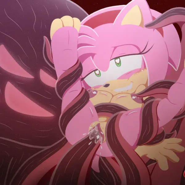 amy rose, doom morph shadow, shadow the hedgehog (sega, sonic the hedgehog (series)) created by ladycherrybomba
