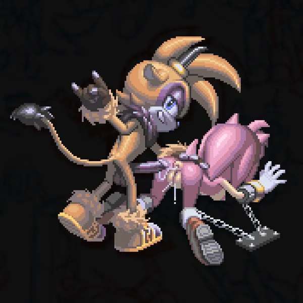 amy rose, rock the bull (sega, sonic the hedgehog (series)) created by rockthebull