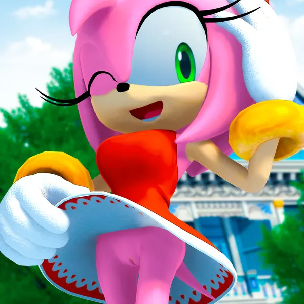 amy rose (sega, sonic the hedgehog (series)) created by rarequinez