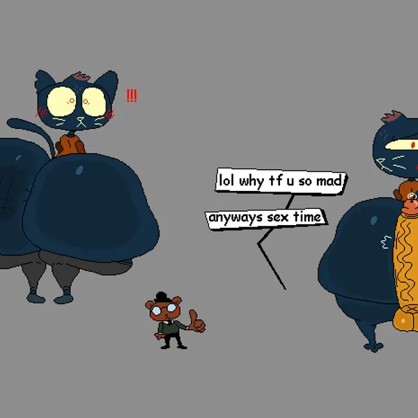 angus delaney, gregg lee, mae borowski (night in the woods) created by nxyitn