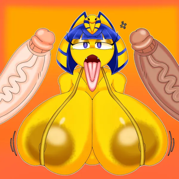 ankha (animal crossing) (animal crossing, nintendo) created by lokbunny17