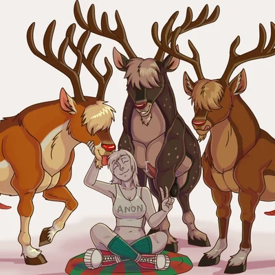 anon, fan character, rudolph the red-nosed reindeer (christmas) created by cajuzinho02