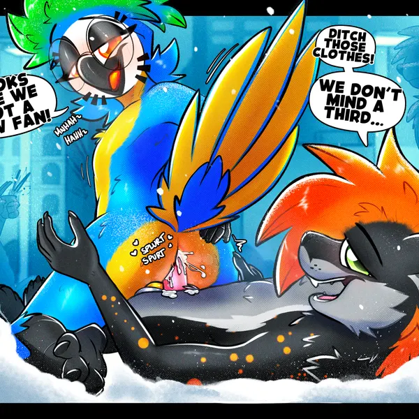 background character, mitchell (meatyr), riley collins(asrielth3f0x) created by meatyr