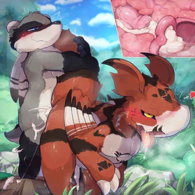 baz badger, poppy (bazbadger) (bandai namco, digimon) created by sukiya