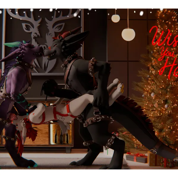 bio (biohazardouswolf), tappa (hjortar), zorak the great (christmas, mythology) created by biohazardouswolf, hjortar