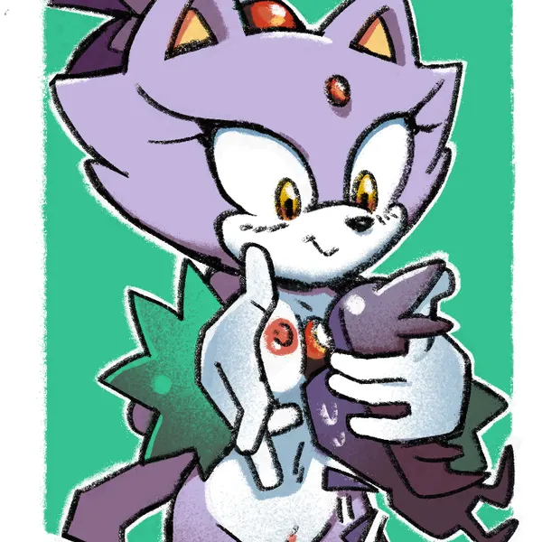blaze the cat (christmas, sega) created by kingraam