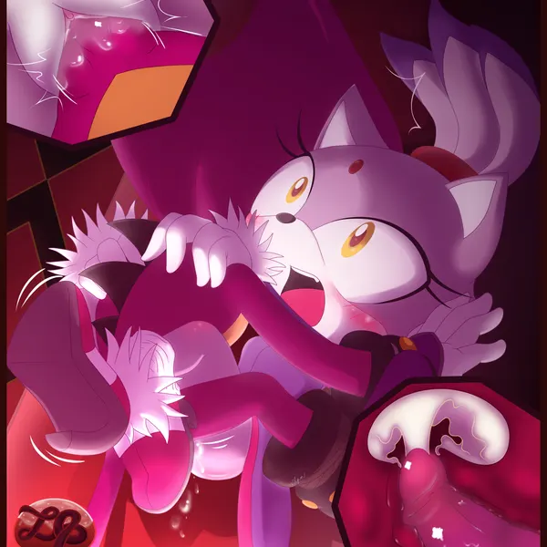 blaze the cat, espio the chameleon (sega, sonic the hedgehog (series)) created by ladycherrybomba
