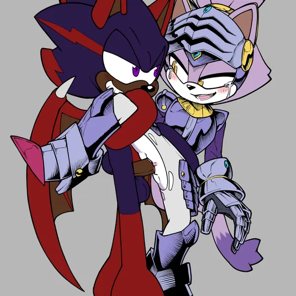 blaze the cat, fan character, keiph black arms demon (sega, sonic and the black knight) created by noahdoesart, third-party edit