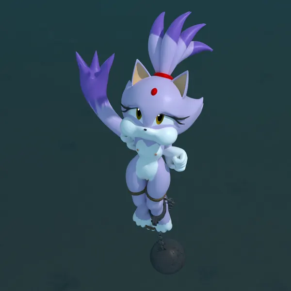 blaze the cat (sega, sonic the hedgehog (series)) created by heartbrkrskully