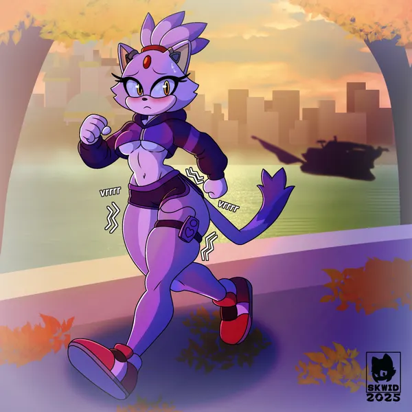blaze the cat (sega, sonic the hedgehog (series)) created by skwid